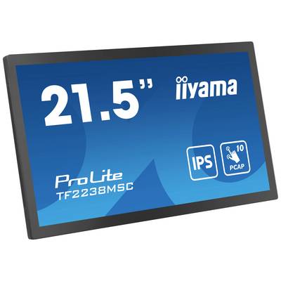 21,5 inch scherm van iiyama met IPS-technologie en 10-punts touchfunctie. Model ProLite TF2238MSC.