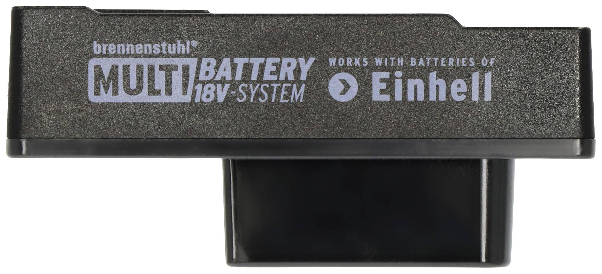 Adapter voor 18V-systeem van Brennenstuhl, compatibel met Einhell-batterijen.