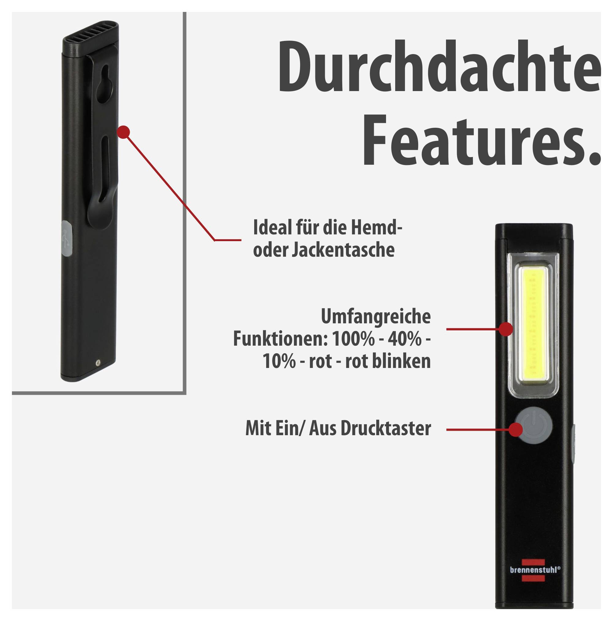 Brennenstuhl PL 200 AC 1175590100 Handlamp, Werklamp LED 200 lm-3