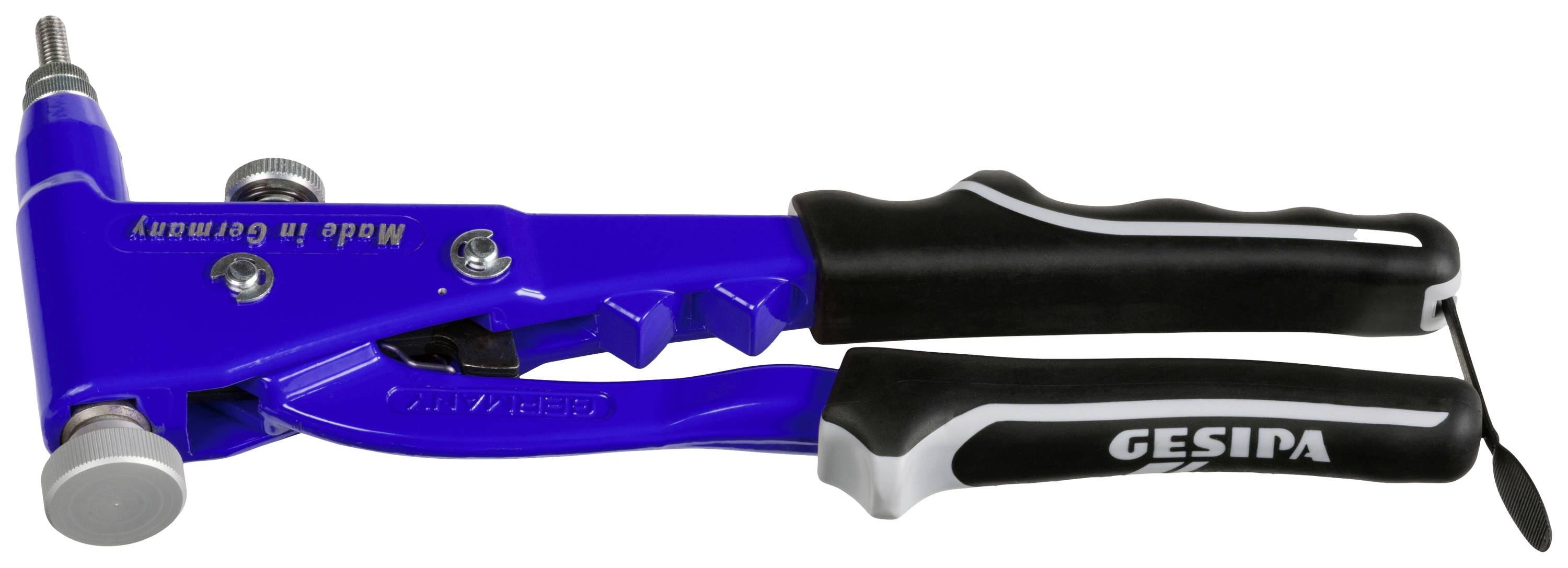 Blauwe Gesipa popnageltang met ergonomische handgreep, geschikt voor ambachtelijke werkzaamheden.