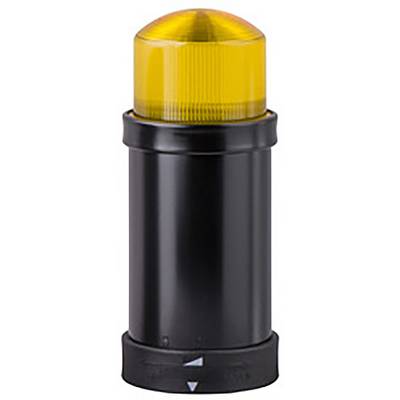 Zwarte cilindrische alarminstallatie met geel licht bovenaan. Wordt vaak gebruikt als waarschuwings- of signaleringslamp.