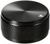 TRU COMPONENTS TC-11654300 Draaiknop Met knopmarkering Zwart (Ø x h) 34 mm x 17 mm Aluminium 1 stuk(s)