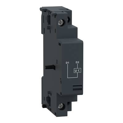 Een zwart elektronisch onderdeel met de markeringen 'D1', 'D2' en een schematische weergave die een elektrische schakeling toont.