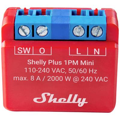 Shelly Plus 1PM Mini Schakelactor  WiFi, Bluetooth 
