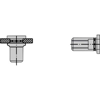 Gesipa 1433791 Multifunctionele popmoer (Ø x l) 7 mm x 13.5 mm M5 Aluminium PolyGrip® 500 stuk(s)-0