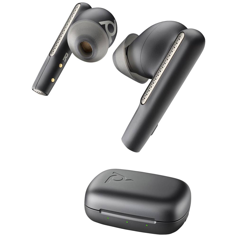 POLY Voyager Free 60 USB-C/A In Ear headset Computer Bluetooth Stereo Zwart Noise Cancelling Headset, Oplaadbox, Volumeregeling, Meeluisterfunctie,