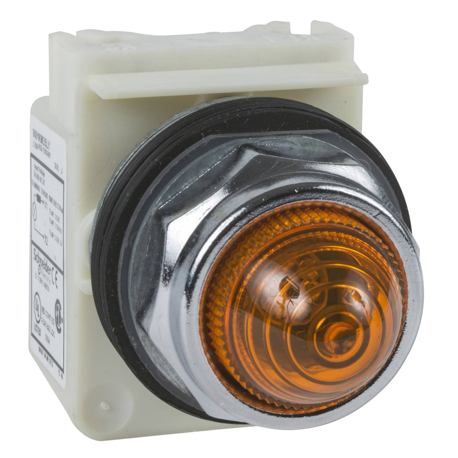 Schneider Electric Verlichte melder Met LED-element Geel 24 V DC/AC 1 stuk(s) Piece