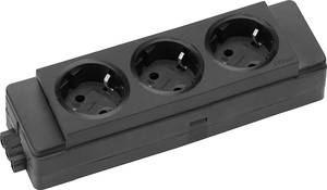 Conrad EVOline 159909133000 Stekkerdoos Zwart Zonder stekker 1 stuk(s) aanbieding