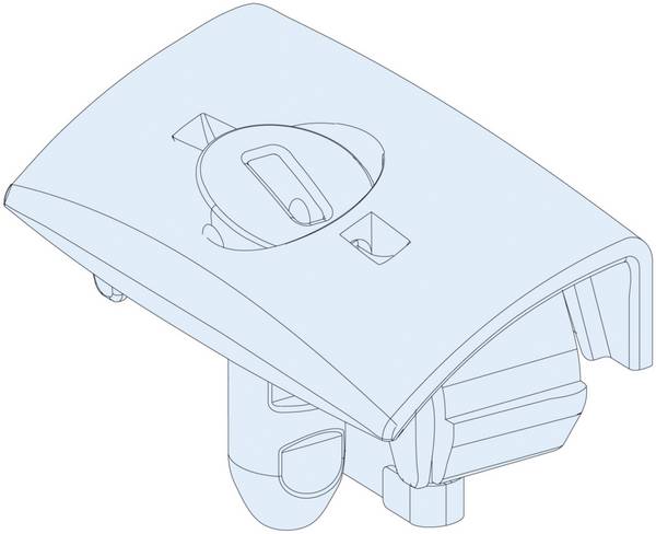 Schneider Electric LVS01094 PrismaSeT-P, handgreep voor frontplaat, met kwartslag, (10 paren) 1 stuk(s)