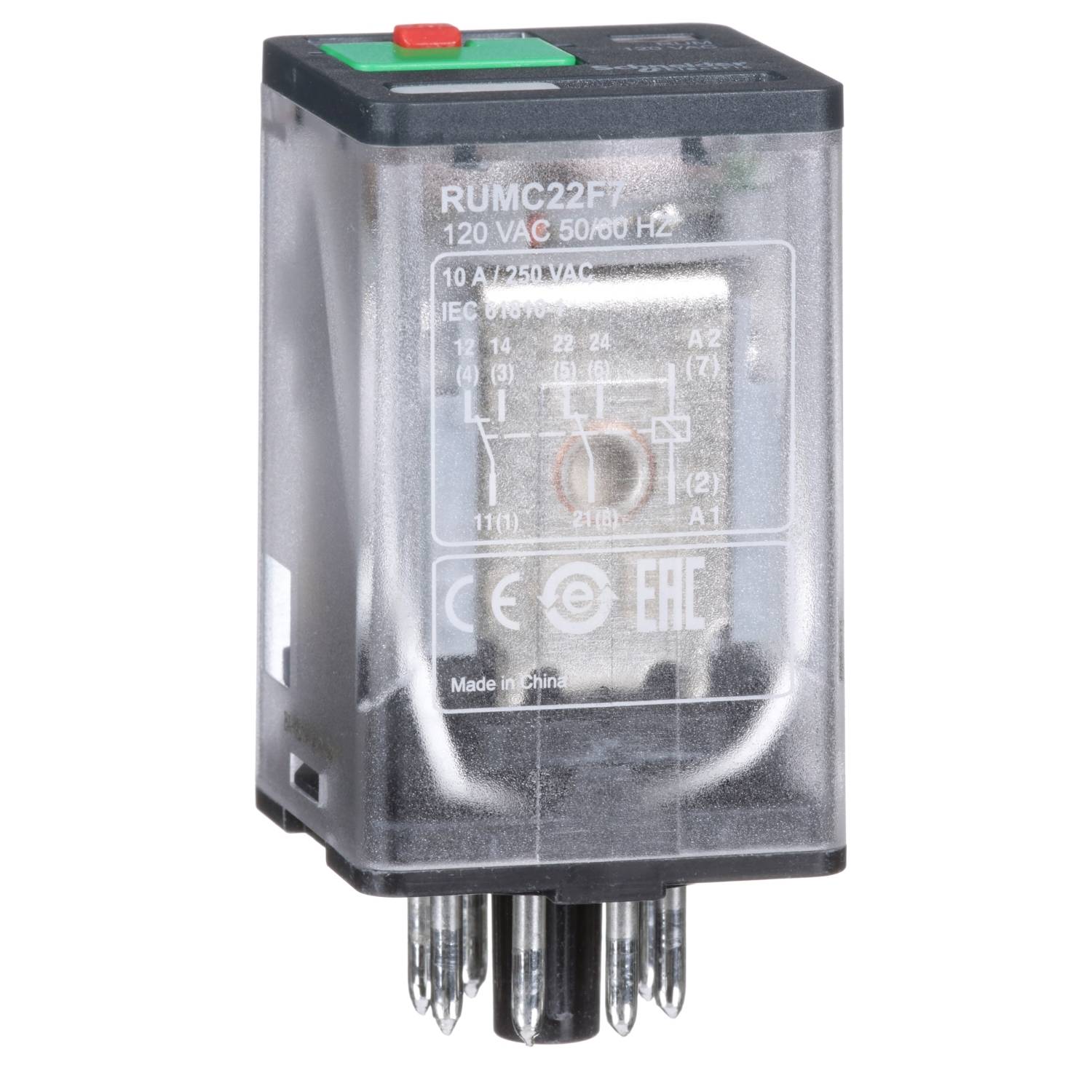 Schneider Electric RUMC22F7 Universeel relais Steekbaar 2x wisselcontact 120 V/AC 10 stuk(s)