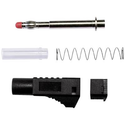 Een balpenset bestaande uit een pen, inktnavulling, behuizingsdeel en een dop, weergegeven op een witte achtergrond.