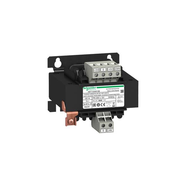 SCHNEIDER ELECTRIC ABT7ESM010B Transformator: netwerk; 100VA; 230VAC; 24V; Uitg: klemmenstrook - 1 stuk