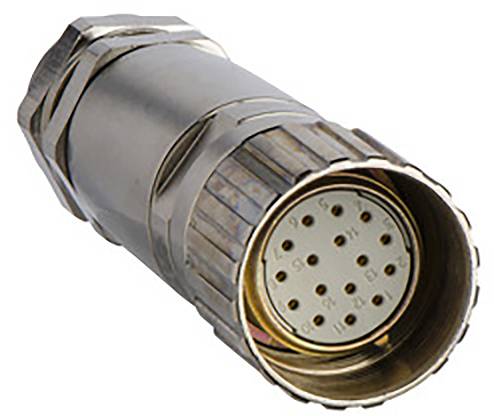 Metalen connector met meerdere pinnen, geschikt voor industriële toepassingen en robuuste verbindingen.