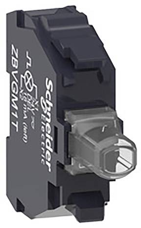 Zwarte en transparante schakelaar met opschrift 'Schneider Electric'. Modelnummer 'ZBVGMT1'.