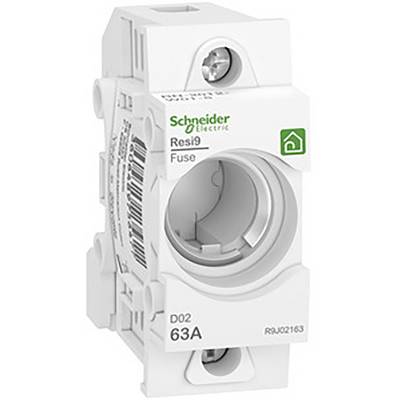 Beveiligingspatroon van Schneider Electric, model Resi9, 63A, met een wit behuizing.