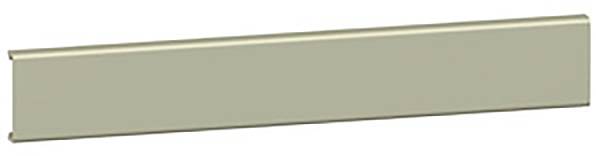 Een eenvoudig, rechthoekig metalen profiel in een lichte beige kleur, zonder zichtbare details of patronen.