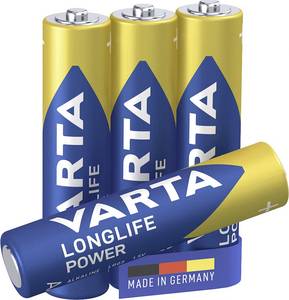 Conrad Varta Longlife LR03 AAA batterij (potlood) Alkaline 1200 mAh 1.5 V 4 stuk(s) aanbieding