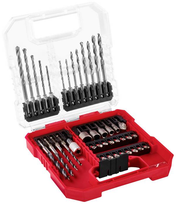 Einhell  109053 Boor- en bitassortiment 40-delig Metaal, Steen, Beton, Hout, Metselwerk 3 mm, 4 mm, 5 mm, 6 mm, 8 mm