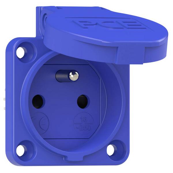 PC Electric 104-0bsc  Geaard stopcontact   IP54 Blauw