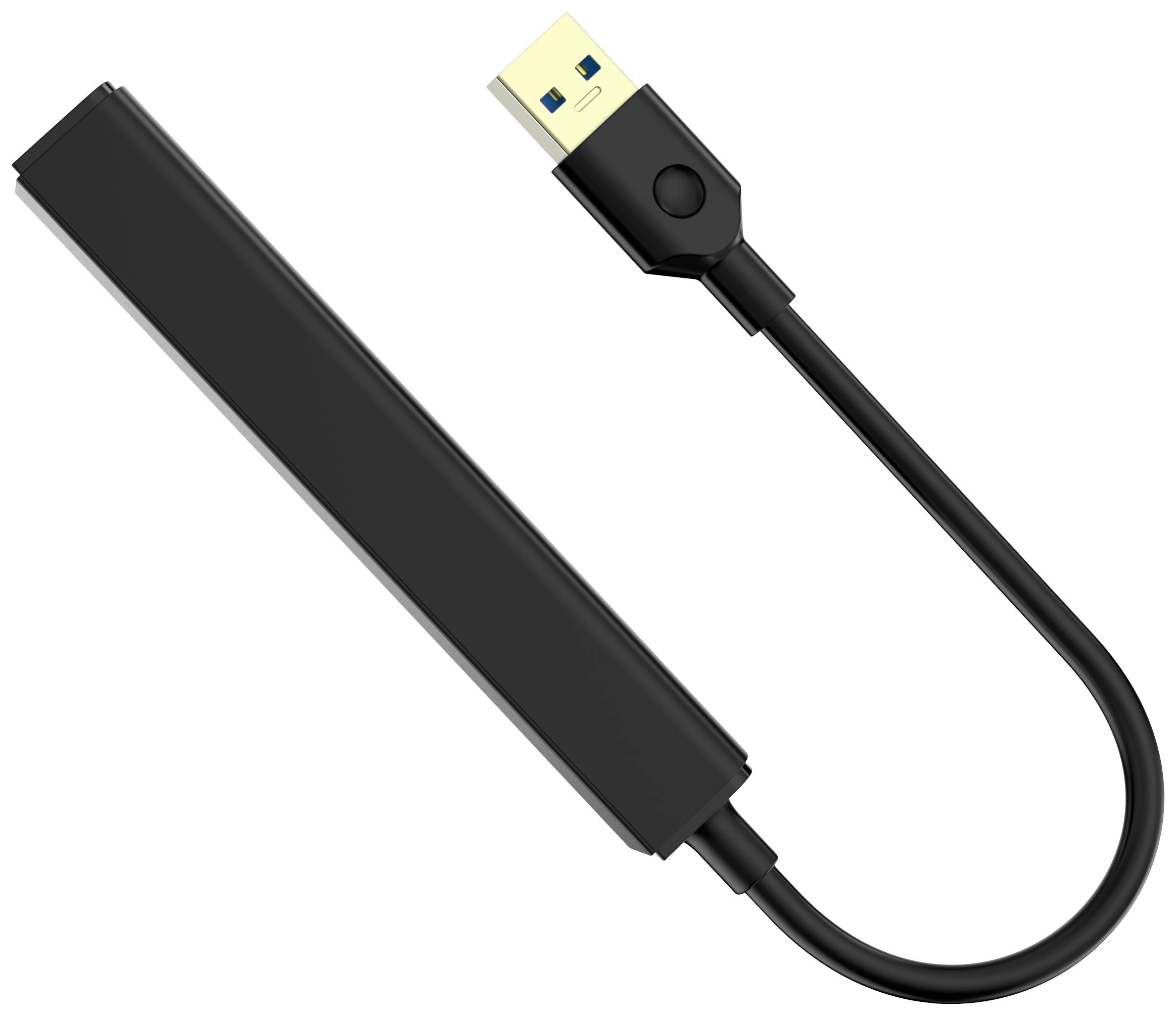 Een zwarte USB-stick met een afgeronde behuizing en een gestoken USB-aansluiting.