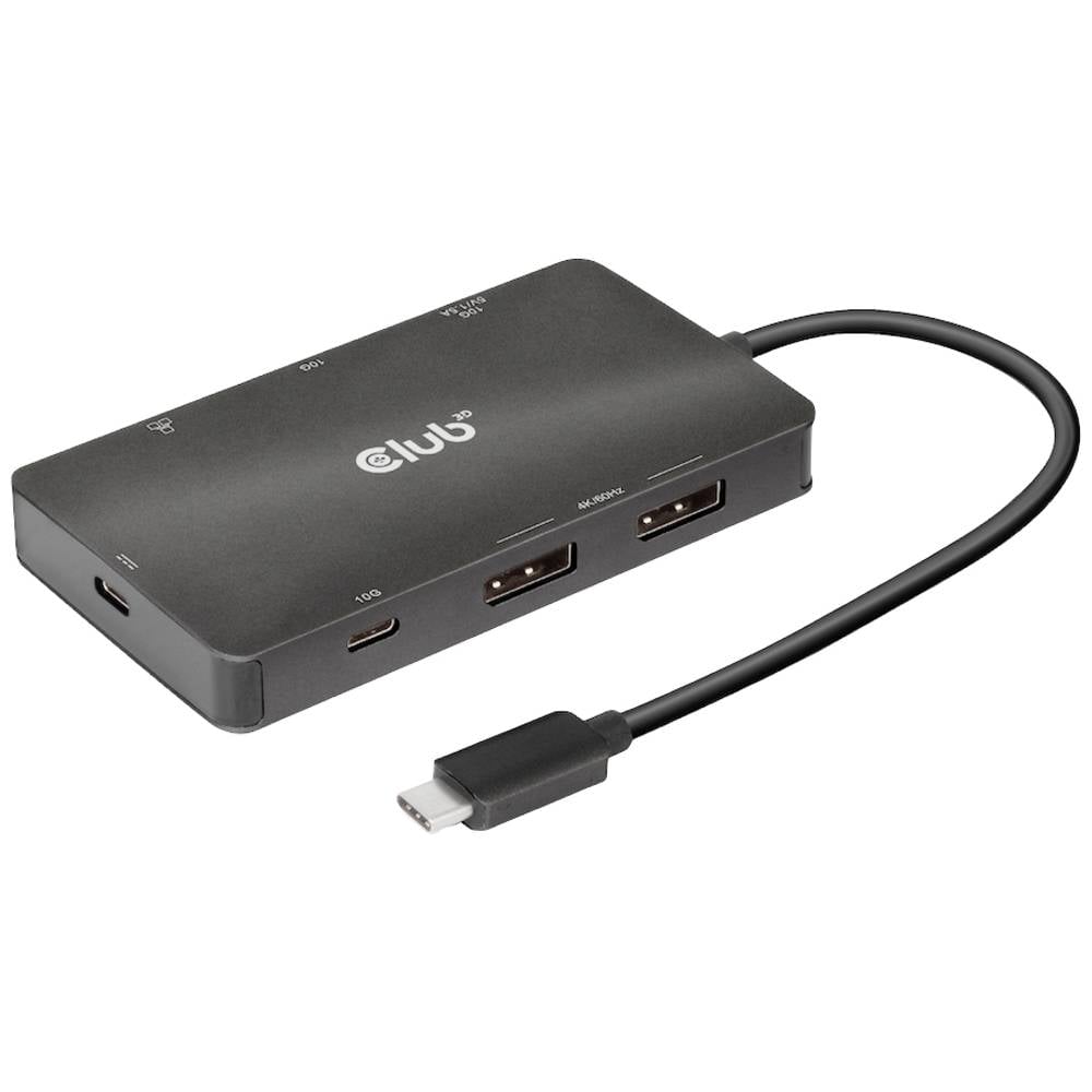 club3D CSV-1598 USB-C (USB 3.2 Gen 2) multiport hub Zwart