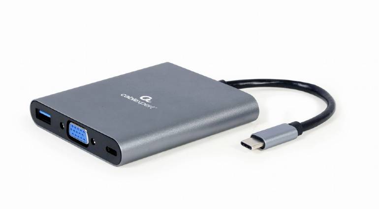 GEMBIRD A-CM-COMBO6-01 Hub USB; USB 3.1 Gen 1; Cablexpert; PnP; grijs; Aantal poorten: 7 - 1 stuk-1