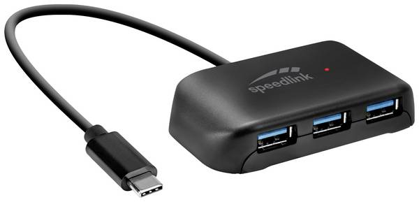 Speedlink SNAPPY EVO USB-hub met 4 poorten, Type-C naar USB 3.0