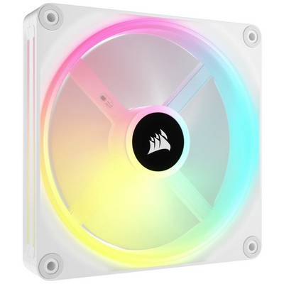 Een pc-behuizingsventilator met RGB-verlichting die in verschillende kleuren oplicht.