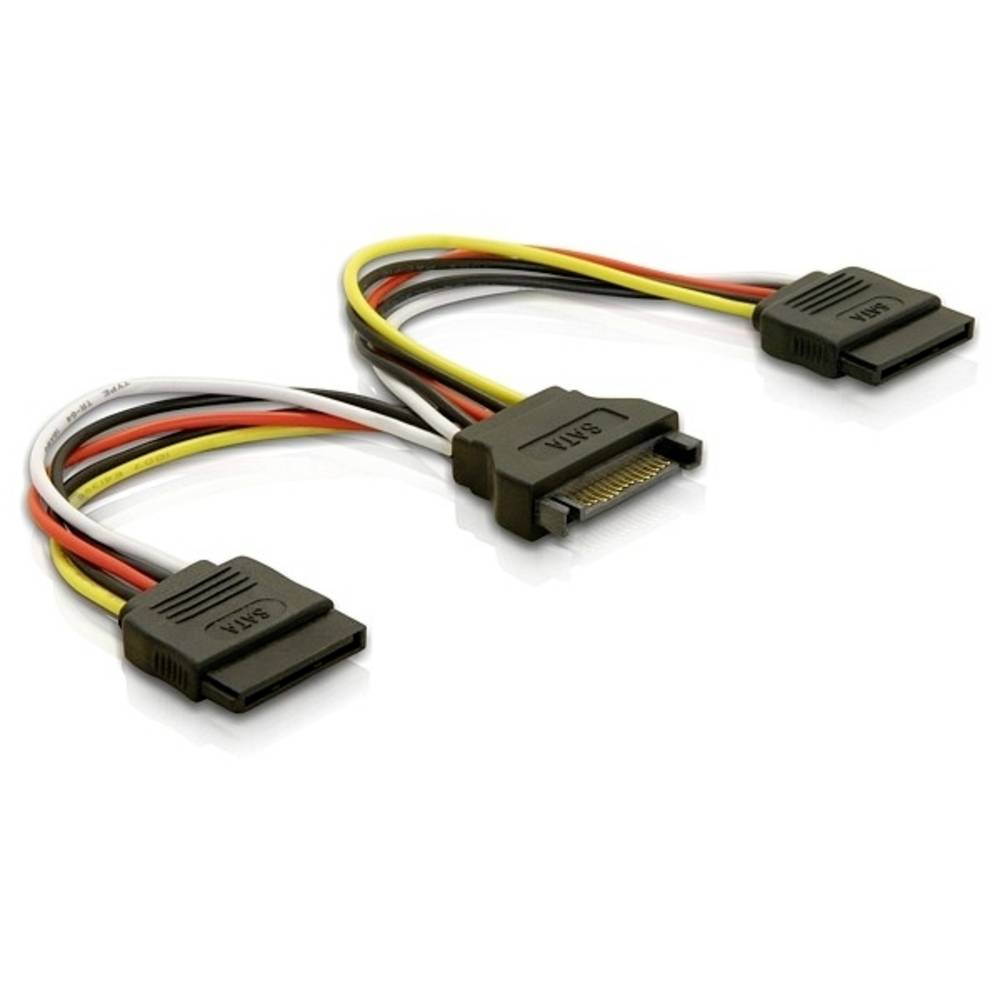 DeLOCK Cable Power SATA 15pin > 2x SATA HDD straight (60105)