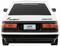 Een wit-zwarte modelauto met de tekst 'Drift Racing' op de achterruit en 'amewi.com' boven het kenteken 'AE86'.