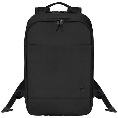 Een zwarte rugzak met strak design en rits, geschikt voor dagelijks gebruik.