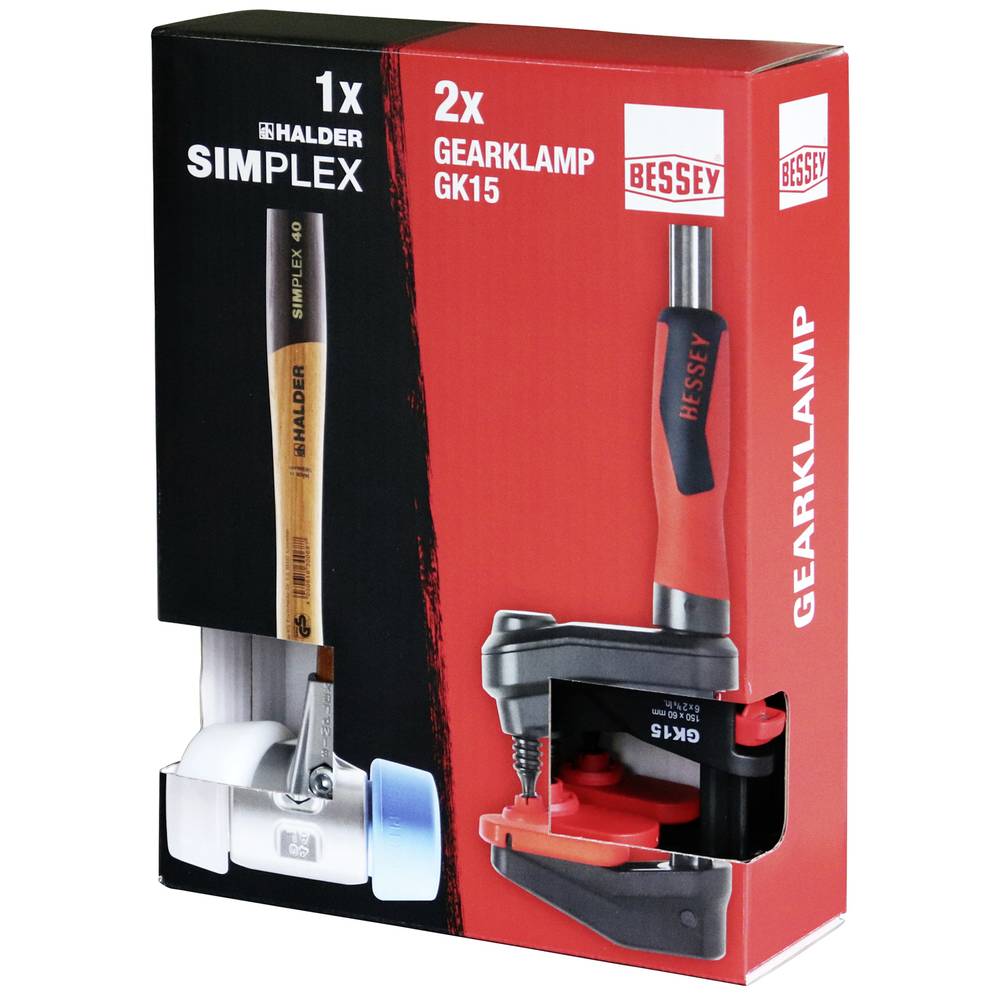 Bessey GK15-SIMPLEX-A Transmissieklem GearKlamp GK15 + beschermhamer simplex-A Spanbreedte (max.):150 mm Afm. werkberei