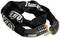 Een zwart veiligheidskabelslot met nummercode en sleutel om fietsen te beschermen tegen diefstal.