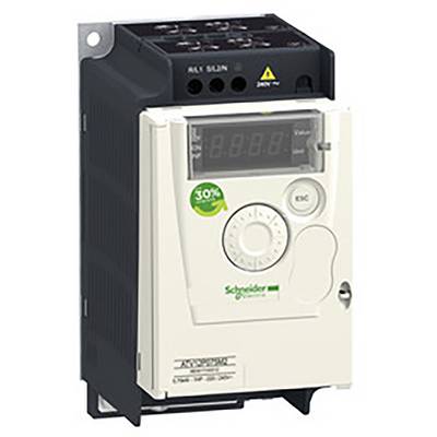 Een frequentieomvormer van Schneider Electric met digitaal display en draaiknop voor de besturing van elektronische motoren.