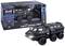 Speelgoedauto van Revell, model 'S.W.A.T. Tactical Truck', in het zwart met zwaailicht, verpakt in doos met controller-afbeelding.