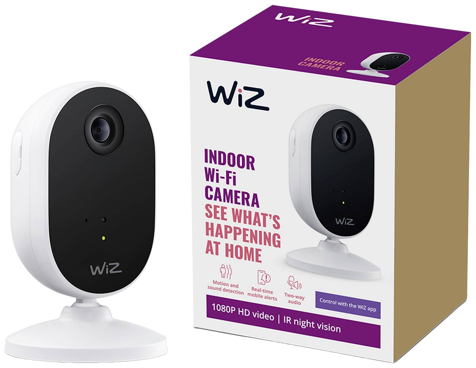PHILIPS HUE Aangesloten camera - WIZ - Binnen - Geluids- en bewegingsdetectie - Bedraad-2