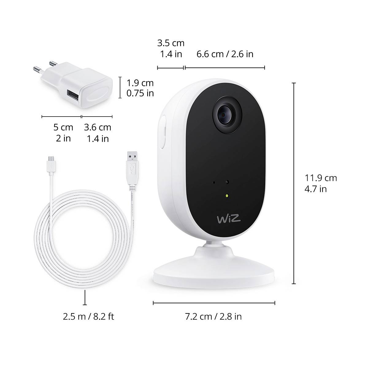 PHILIPS HUE Aangesloten camera - WIZ - Binnen - Geluids- en bewegingsdetectie - Bedraad-13
