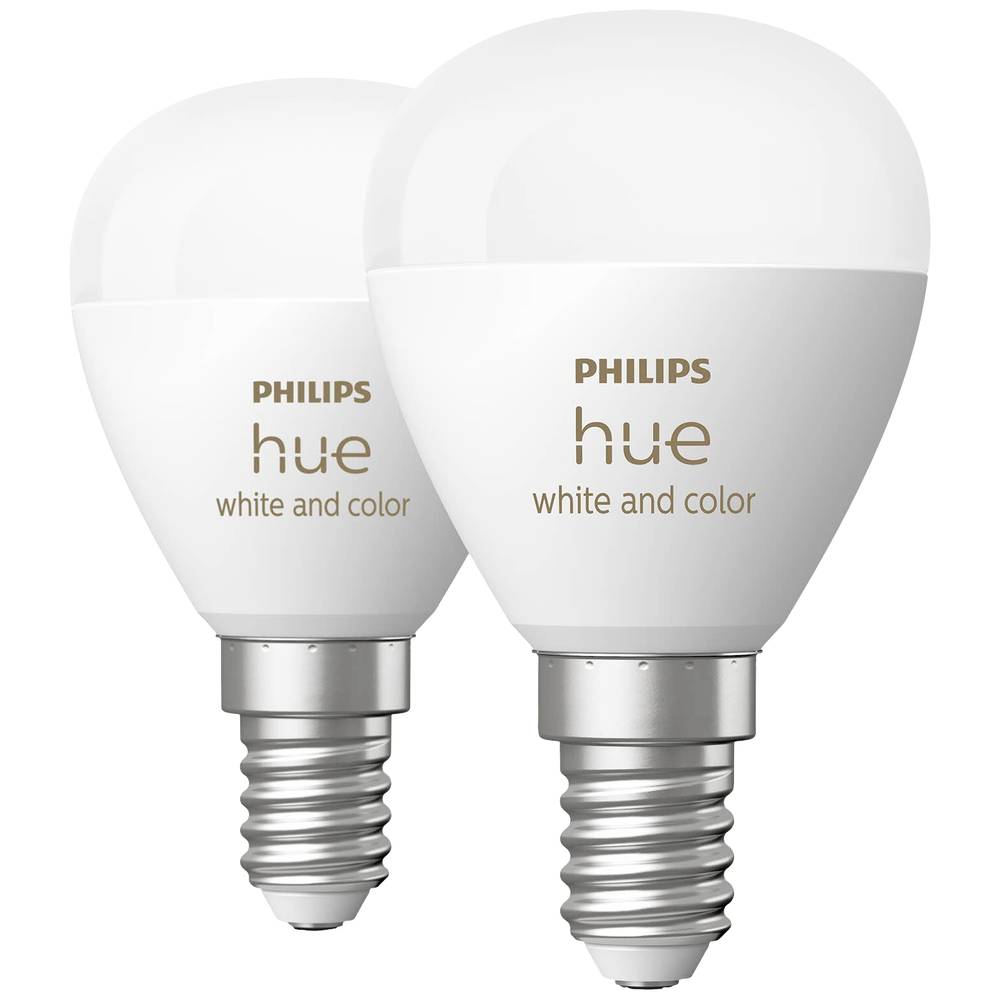 Philips Hue kogellamp - wit en gekleurd licht - 2-pack - E14