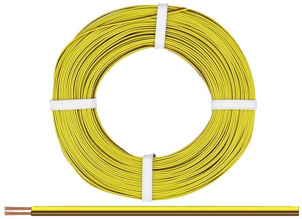 Donau Elektronik 250-38-25 Draad 2 x 0.50 mm² Geel, Bruin 25 m