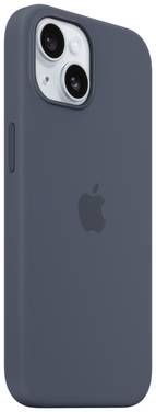 Apple Silicon Case MagSafe Backcover Apple iPhone 15 Stormblauw Inductieve lading, Stootbestendig