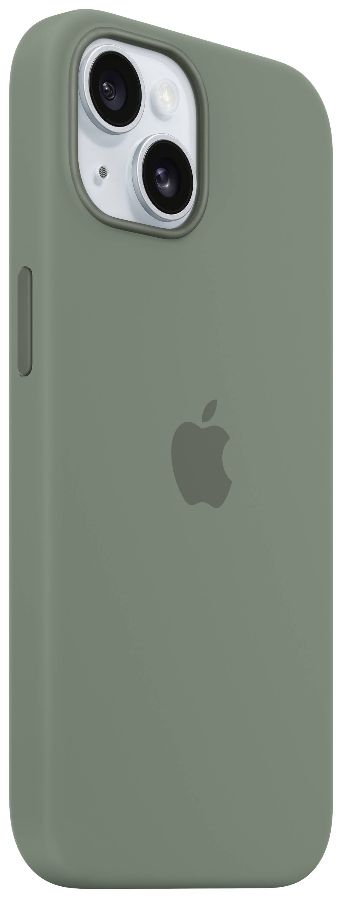 Apple Silicon Case MagSafe Backcover Apple iPhone 15 Cipres Inductieve lading, Stootbestendig