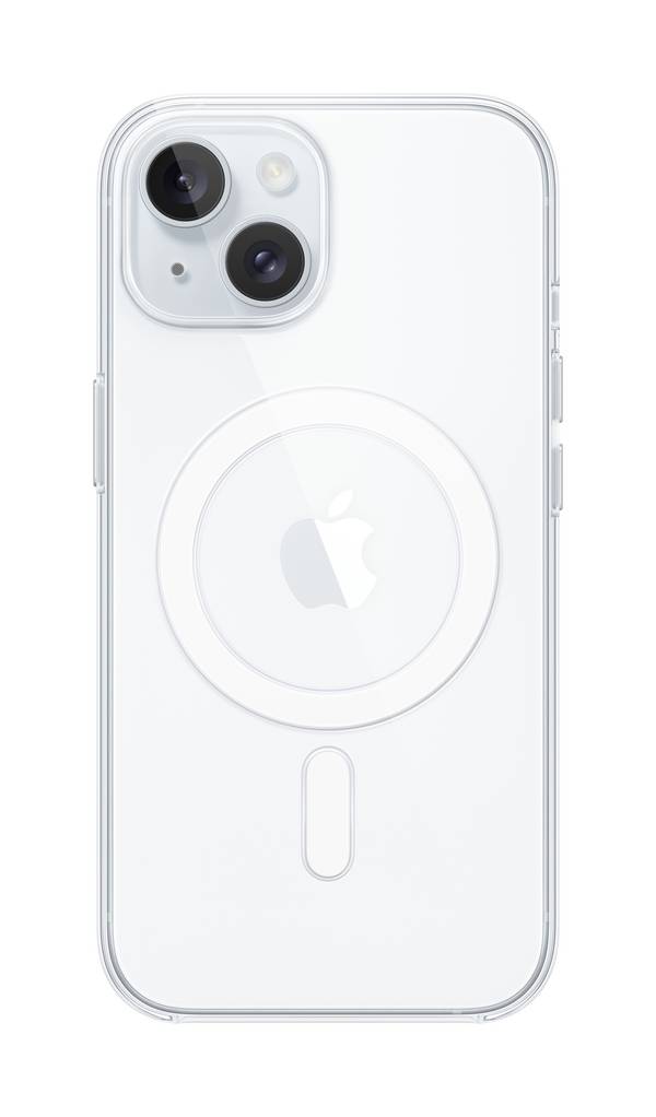 Apple Clear Case Backcover Apple iPhone 15 Transparant Inductieve lading, Stootbestendig