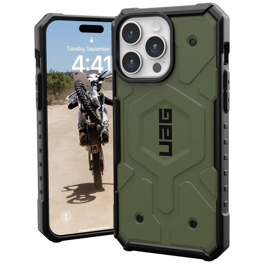 Urban Armor Gear Pathfinder MagSafe Backcover Apple iPhone 15 Pro Max Olijf