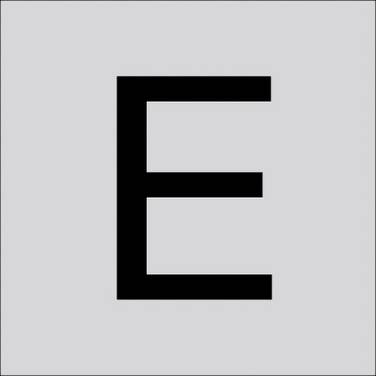 RZB 99222.013.E Letter „E” groot 100 mm 1 stuk(s)
