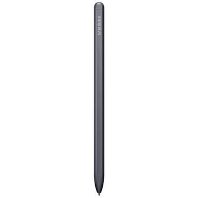 Een zwarte, slanke stylus-pen met afgeronde uiteinde, geschikt voor het bedienen van touchscreen-apparaten.