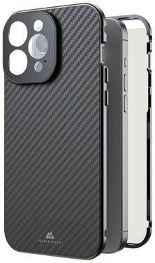 Black Rock 360° Glass Cover Apple iPhone 15 Pro Max Carbon Inductieve lading, Stootbestendig
