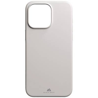 Grijze smartphone-hoes met cameragat linksboven, minimalistisch ontwerp, klein 'Black Rock'-logo onderaan.