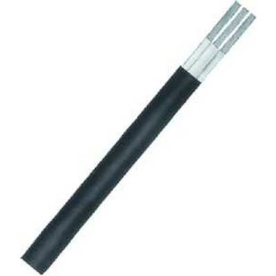 Zwart kabel met metalen uiteinden, geschikt voor elektrische aansluitingen.