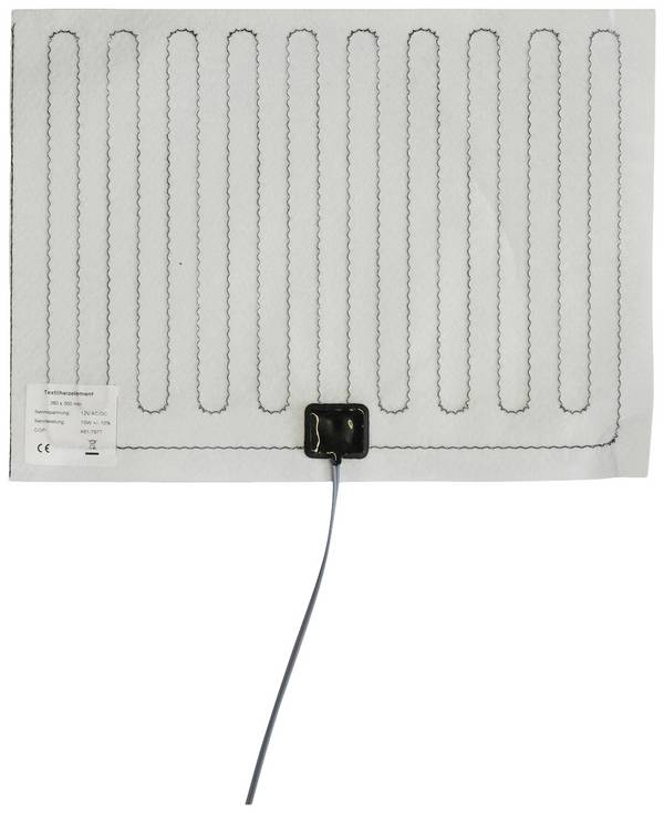 Thermo TECH Textiel Verwarmingsfolie 12 V/DC, 12 V/AC 15 W Beschermingsklasse IPX4 (l x b) 350 mm x 260 mm