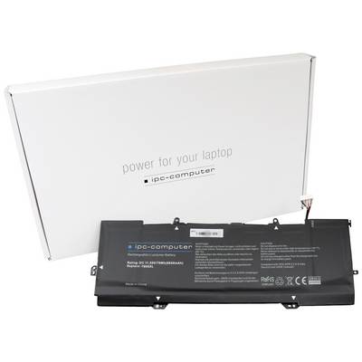 Een laptopaccu voor een verpakking met de tekst 'power for your laptop' en 'ipc-computer'.